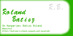 roland batisz business card